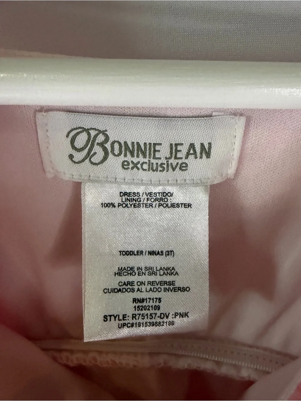 Bonnie Jean Girls 3T Pink Rosette Tulle Party Dress + 2 Bows